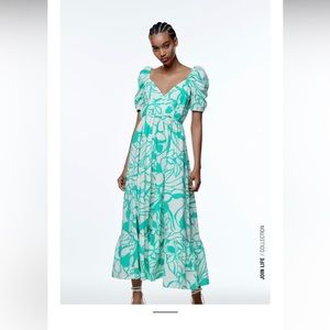 Zara Printed Poplin Dress